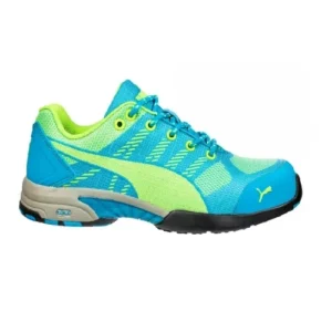Distributor of Puma 642900 Celerity Knit Blue Wns Low Safety Shoe in UAE